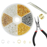 Kc Alloy Jewelry Open Jump Rings Set for DIY Bracelet Necklace Chain Making