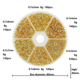 Kc Alloy Jewelry Open Jump Rings Set for DIY Bracelet Necklace Chain Making