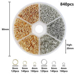 Kc Alloy Jewelry Open Jump Rings Set for DIY Bracelet Necklace Chain Making