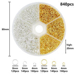 Kc Alloy Jewelry Open Jump Rings Set for DIY Bracelet Necklace Chain Making