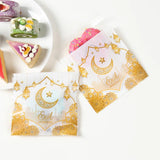 50pcs Eid Mubarak Gift Bags Plastic Bag Cookie Candy Ramadan Kareem Decoration