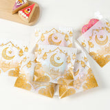 50pcs Eid Mubarak Gift Bags Plastic Bag Cookie Candy Ramadan Kareem Decoration