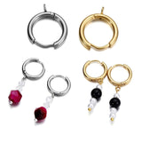 10pcs Stainless Steel Huggie Earring Hooks with Loop