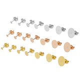 50pcs Stainless Steel Blank Post Earring Stud Base Pins for DIY Jewelry Making