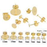 50pcs Stainless Steel Blank Post Earring Stud Base Pins for DIY Jewelry Making