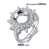8x10 10x10 12x12 MM Ring Base Brackets DIY Jewelry Making Accessories