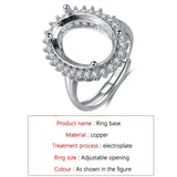 8x10 10x10 12x12 MM Ring Base Brackets DIY Jewelry Making Accessories
