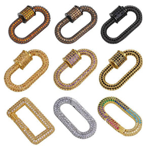 CZ Spiral Screw Clasps Jewelry Findings Accessories
