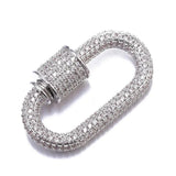 CZ Spiral Screw Clasps Jewelry Findings Accessories