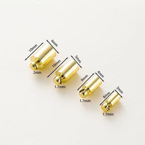 20Pcs 14K Plated Brass Tassel Cord End Caps for Necklace Making