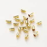 20Pcs 14K Plated Brass Tassel Cord End Caps for Necklace Making