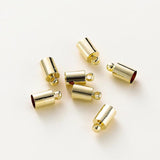 20Pcs 14K Plated Brass Tassel Cord End Caps for Necklace Making