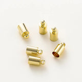 20Pcs 14K Plated Brass Tassel Cord End Caps for Necklace Making