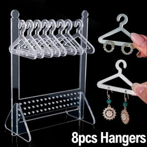 8pcs Acrylic Earring Jewelry Hanger Display Stand Organizer