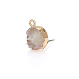 10PCS Druzy Stud Earring Charms Findings DIY Jewelry Making Stone Earrings