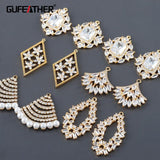18k Plated Copper Zircon DIY Pendants 6pcs/lot