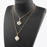 18k Plated Copper Zircon DIY Pendants 6pcs/lot