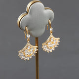 18k Plated Copper Zircon DIY Pendants 6pcs/lot