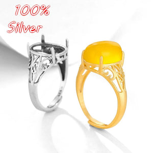 Vintage 925 Sterling Silver Ring Blank Base DIY Setting Jewelry Making