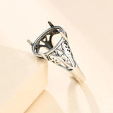 Vintage 925 Sterling Silver Ring Blank Base DIY Setting Jewelry Making