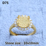 5x5 5x7 6x6 MM Plated Zircon Opening Ring Blank Base Women DIY Jewelry Making