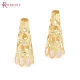 60PCS Brass Long Beads Caps Tassel Caps DIY Jewelry Making Supplies