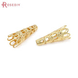 60PCS Brass Long Beads Caps Tassel Caps DIY Jewelry Making Supplies