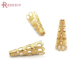 60PCS Brass Long Beads Caps Tassel Caps DIY Jewelry Making Supplies