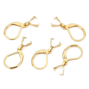10pcs Stainless Steel Earring Hooks & Charms for DIY Jewelry Making