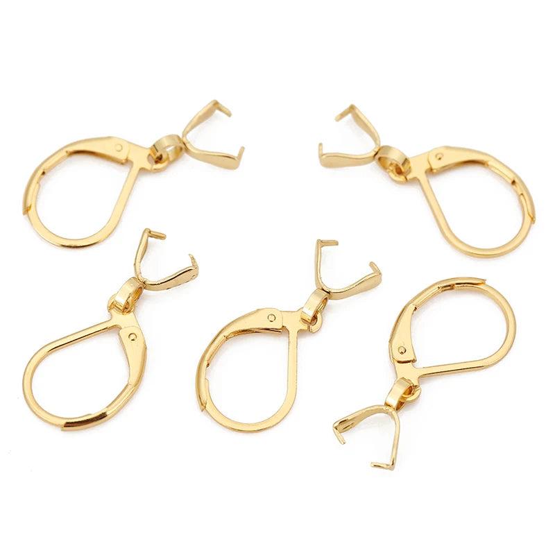 10pcs Stainless Steel Earring Hooks & Charms for DIY Jewelry Making