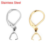 10pcs Stainless Steel Earring Hooks & Charms for DIY Jewelry Making