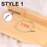 2PCS Stainless Steel Open Bracelet DIY Adjustable Bangle