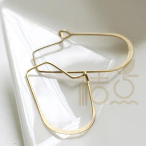 20 Raw Brass Irregular Hammered Earring Findings 30x17mm