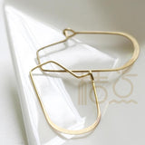 20 Raw Brass Irregular Hammered Earring Findings 30x17mm