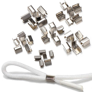 100pcs Metal Square Fastener Crimping Cord String Rope Clip for Jewelry Making