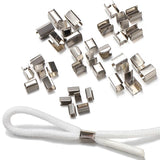 100pcs Metal Square Fastener Crimping Cord String Rope Clip for Jewelry Making