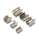 100pcs Metal Square Fastener Crimping Cord String Rope Clip for Jewelry Making