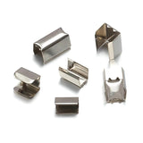 100pcs Metal Square Fastener Crimping Cord String Rope Clip for Jewelry Making