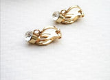 10pcs Copper Earring Clips with Rhinestone, No Piercing Earring Wire Hooks