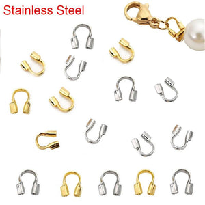 50pcs Stainless Steel End Clasps Hooks for Jewelry Making