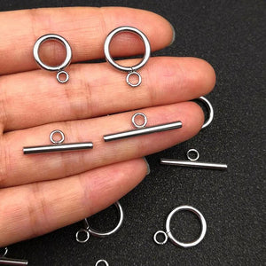 10 Pcs Stainless Steel OT Toggle Clasps Hooks for Jewelry Making