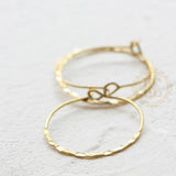 20 Solid Raw Brass Hammered Earring Findings (4534C)