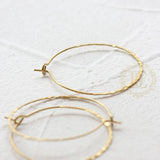 20 Solid Raw Brass Hammered Earring Findings (4534C)