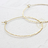 20 Solid Raw Brass Hammered Earring Findings (4534C)
