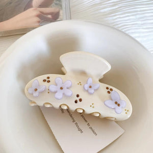 Fresh Rhinestone Flower Butterfly Sweet Claw Clip
