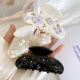 Fresh Rhinestone Flower Butterfly Sweet Claw Clip