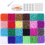 Colorful Glass Beads DIY Jewelry Accessories 24-grid Pack