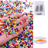 Colorful Glass Beads DIY Jewelry Accessories 24-grid Pack