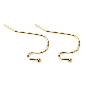 50pcs Stainless Steel Earrings Hooks Clasps Golden Ear Earring Wire