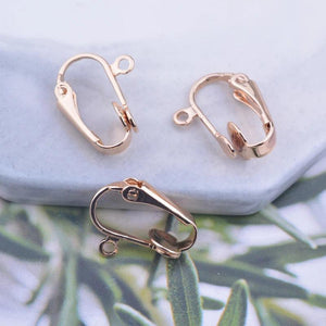 12pcs Copper Silver Plated Ear Clip Earrings Findings